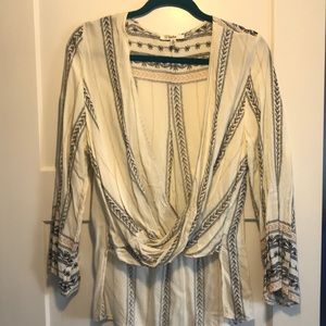 Open front long sleeve top!